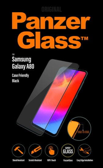 PanzerGlass zaščitno steklo za Samsung Galaxy A80, črno
