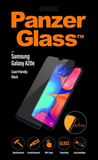 PanzerGlass zaščitno steklo za Samsung Galaxy A20e, črno