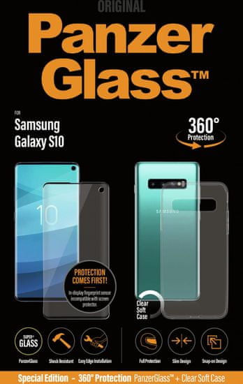 PanzerGlass zaščitno steklo in ovitek za Samsung Galaxy S10