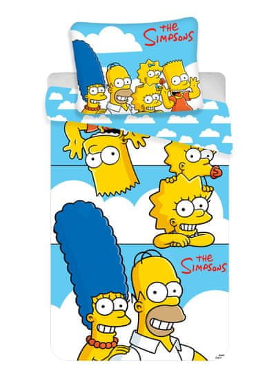 Jerry Fabrics The Simpsons family posteljnina, oblaki