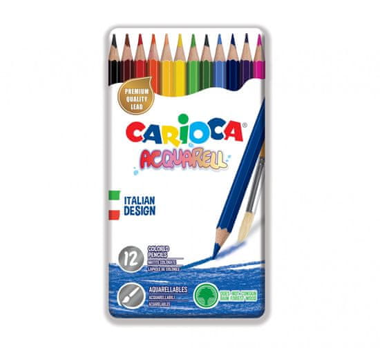 Carioca akvarelne barvice haxagonalne 1/12 + čopič