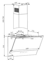 Amica OKP6547S (1160799) stenska napa