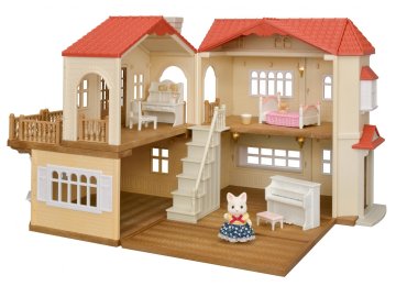 Sylvanian Families darilni set - večnadstropna hiša z rdečo streho B