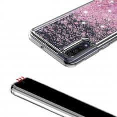 ovitek za Samsung Galaxy A40 A405, prozoren z roza robom