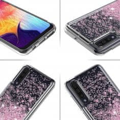 ovitek za Samsung Galaxy A40 A405, prozoren z roza robom