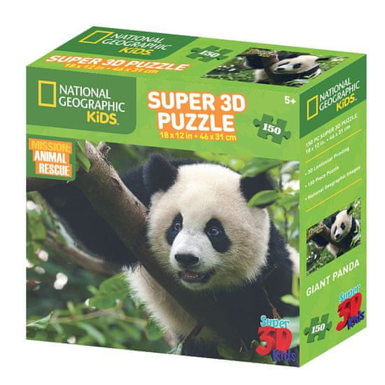 National Geographic sestavljanka 3D, Panda, 150 kosov, 46x31 cm