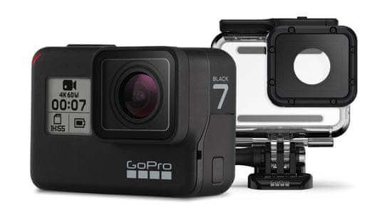 GoPro Hero 7 športna kamera, črna + Super Suit zaščita