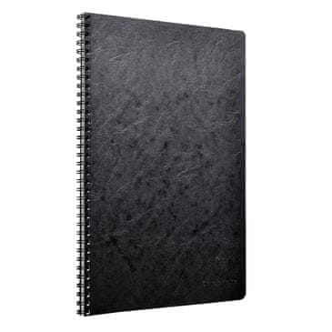 Clairefontaine zvezek s spiralo Age Bag A4, črtni, 50 listov, črn