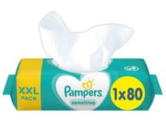 Pampers XXL Sensitive vlažilni robčki, 80 kosov