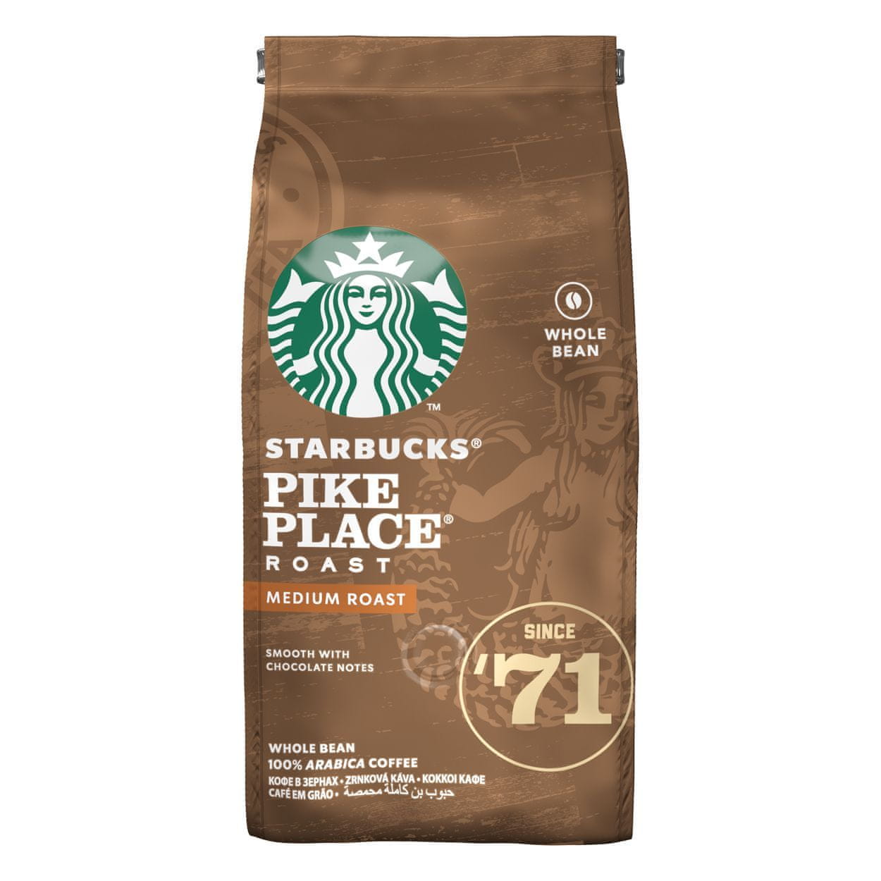 Starbucks Medium Pike Place kava v zrnu, 200 g