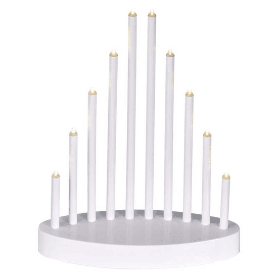 Emos LED svečnik , 3×AA, bel, topla bela, časovnik