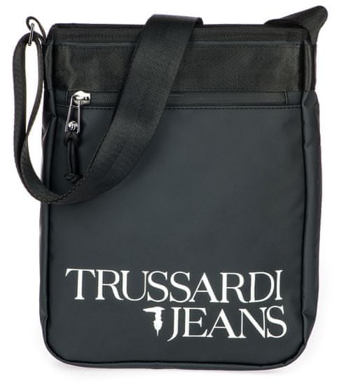 Trussardi Jeans 71B00173-9Y099999 moška crossbody torbica za čez ramena, črna