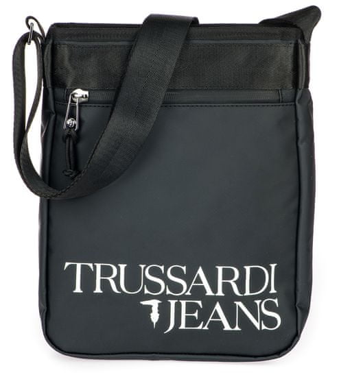 Trussardi Jeans 71B00173-9Y099999 moška crossbody torbica za čez ramena, črna