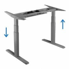 Uvi Desk dvižno električno podnožje za mizo, sivo
