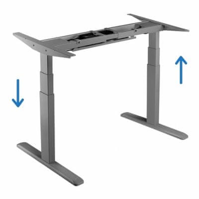 UVI Desk dvižno električno podnožje za mizo, siva