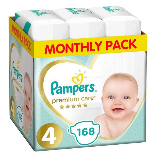 Pampers plenice Premium Care 4 maxi pakiranje (9-14 kg) 168 kosov - Odprta embalaža