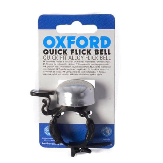 Oxford zvonec za kolo Quick Flick, srebrn