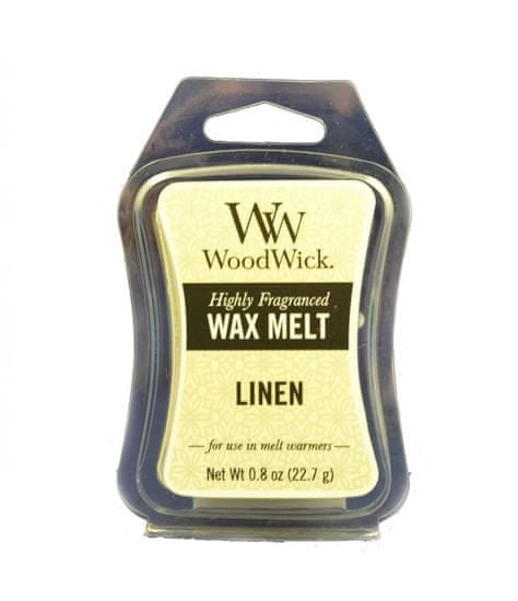 Woodwick Linen dišeči vosek, 22,7 g