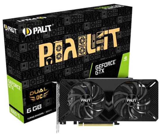 PALiT Dual OC GeForce GTX 1660 Ti, 6 GB GDDR6 grafična kartica