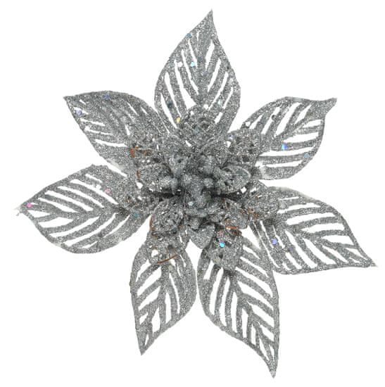Kaemingk božična zvezda, na sponko, pribl. 23 x 5 cm, srebrna