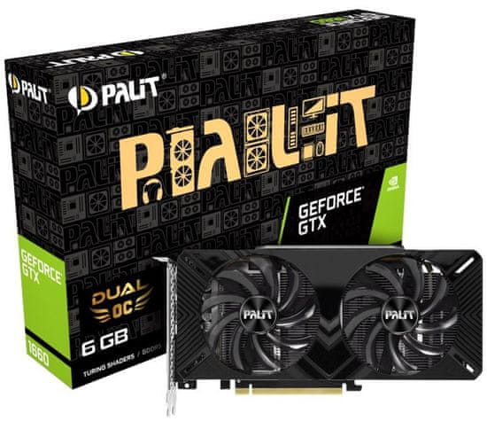 PALiT Dual OC GeForce GTX 1660, 6 GB GDDR5 grafična kartica