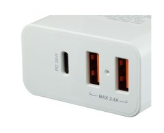 Canyon H-08 hišni polnilec, 30 W, PD, USB-C, USB-A (CNE-CHA08W)