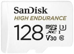 SanDisk Micro SDXC High Endurance spominska kartica, 128 GB + adapter