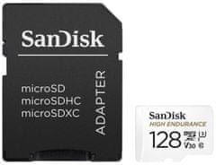 SanDisk Micro SDXC High Endurance spominska kartica, 128 GB + adapter