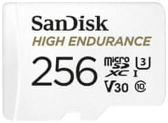 SanDisk Micro SDXC High Endurance spominska kartica, 256 GB + adapter