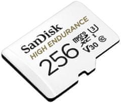 SanDisk Micro SDXC High Endurance spominska kartica, 256 GB + adapter