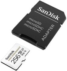 SanDisk Micro SDXC High Endurance spominska kartica, 256 GB + adapter