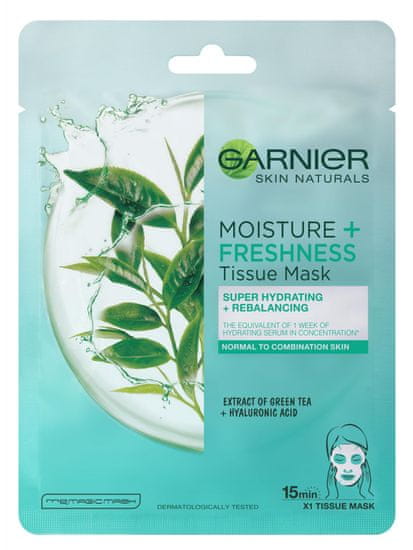 Garnier Skin Naturals Tissue Masks Moisture + Freshness tekstilna maska za občutek svežine