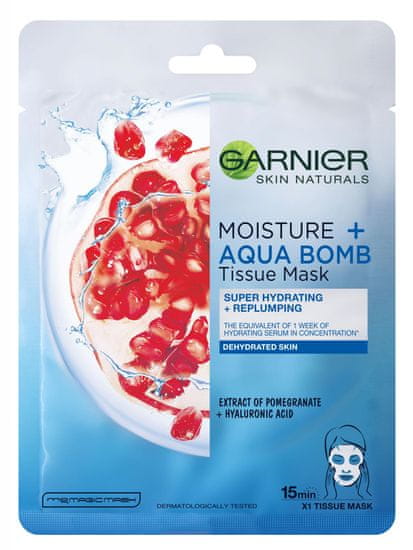 Garnier Skin Naturals Tissue Masks Moisture + aqua bomb tekstilna maska za vlažeje