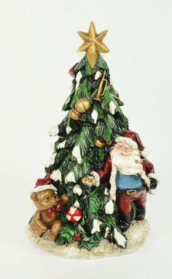 DUE ESSE Božiček, božično svetleče drevo, 30 cm, poliresin