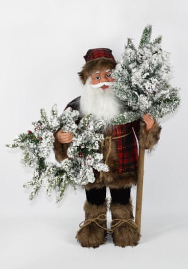 DUE ESSE Svetleč škotski Božiček, 60 cm