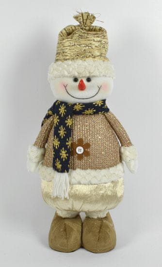 DUE ESSE okrasek sedečega snežaka s klobukom, 49 cm