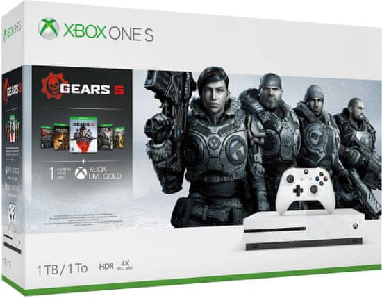 Microsoft Xbox One S 1TB igralna konzola + igra Gears 5 Standard Edition