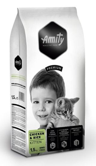 Amity hrana za mačke Premium cat KITTEN Chicken &amp; Rice, 1,5 kg