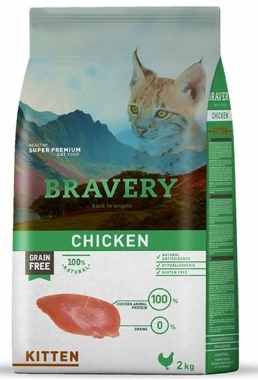Bravery Hrana za mačke Cat KITTEN Grain Free, 2 kg