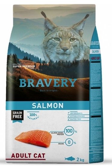 Bravery hrana za mačke Cat ADULT Grain Free salmon, 2 kg