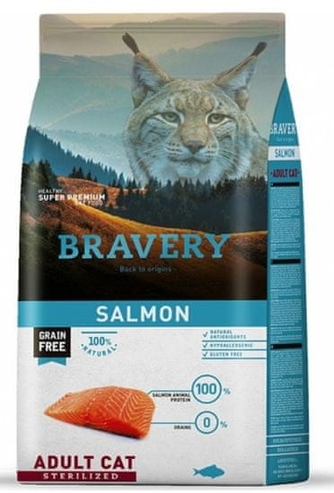Bravery hrana za mačke Cat STERILIZED salmon, 2 kg