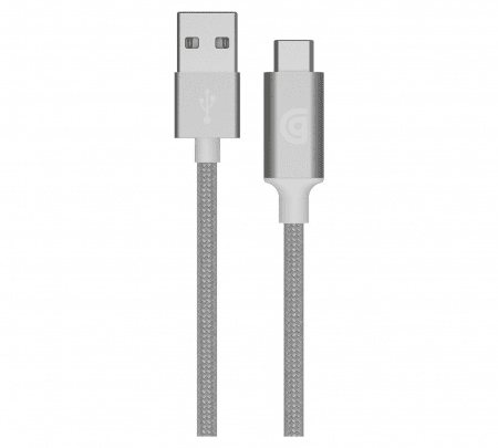 Griffin podatkovni kabel Type C na USB, srebrn, 1m