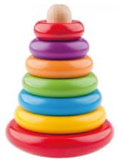 Woody Zložljiva barvna piramida - zgoraj