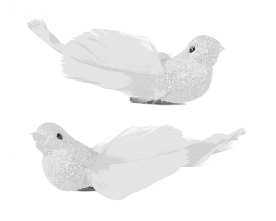 Kaemingk Set 2 ptic s perjem, 9x2,5x3 cm, bela