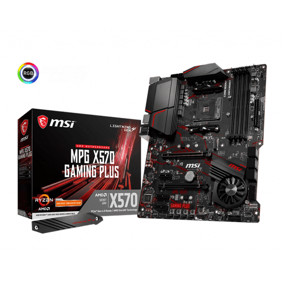 MSI MPG X570 Gaming Plus osnovna plošča, DDR4, SATA3 (6Gb/s), USB 3.2 Gen2, HDMI, PCIe 4.0, M.2, AM4, ATX