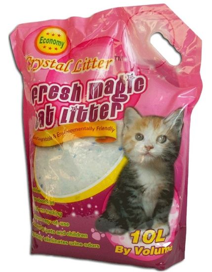 Crystal Litter pesek za mačje stranišče Crystal Litter Cat, 10 l