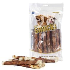 Magnum priboljški za pse Duck roll on Rawhide stick, 500 g