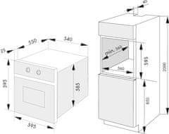 Amica ED57527B X-TYPE PYRO vgradna pečica (56956)