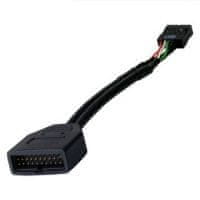 Sinnect kabel adapter / konverter USB 3.0 19pin / USB 2.0 9pin, 20cm (18.101)