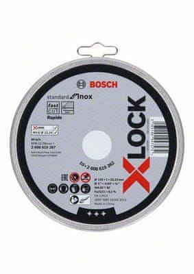 BOSCH Professional rezalna plošča X-LOCK Standard for Inox 125x1x22.23mm, ravna (2608619262)